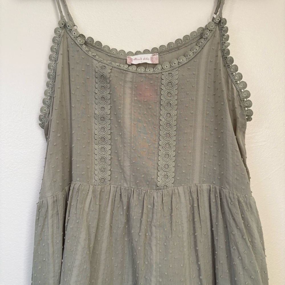 Altar'd State Green Tiered Dress Size Large - Picture 6 of 11